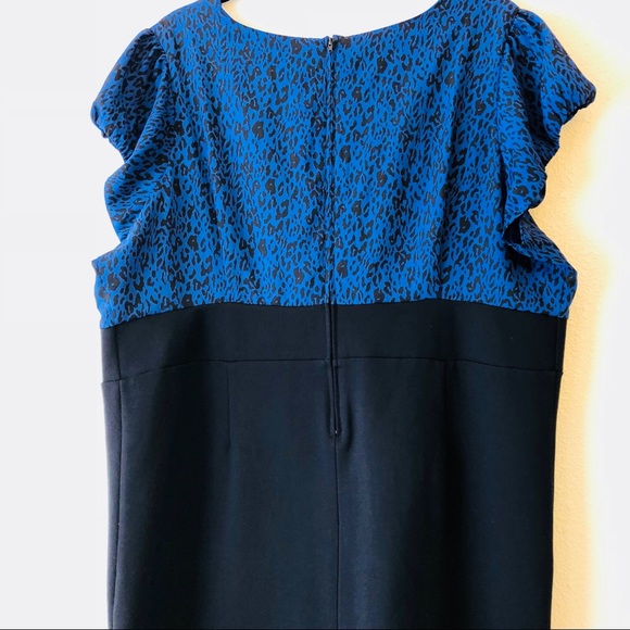 Torrid Blue & Black Retro Animal Print Dress 4 - Picture 5 of 8